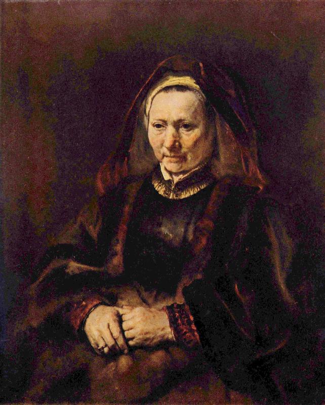 Rembrandt Peale Portrat einer sitzenden alten Frau oil painting image